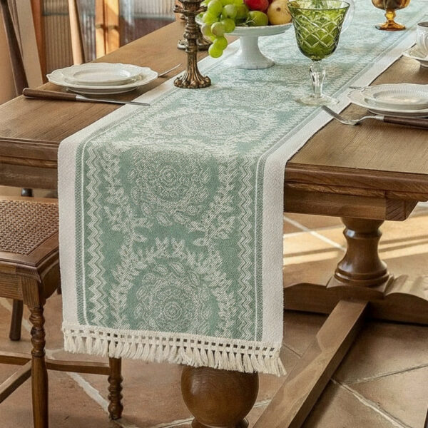 chemin de table arabesque vert oriental