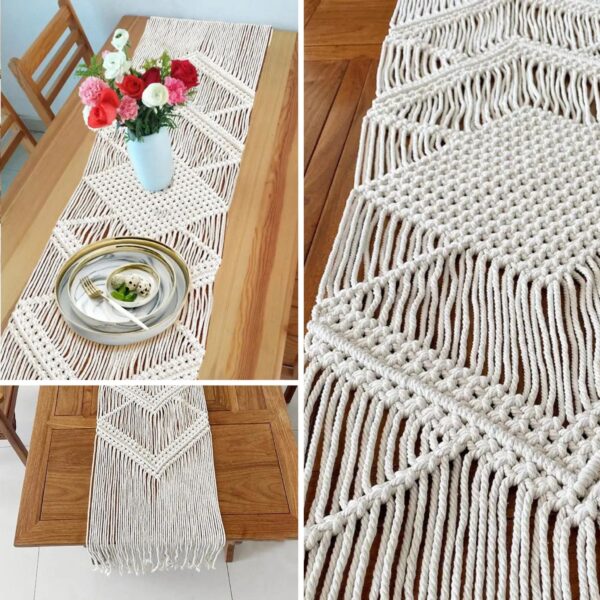 chemin de table crochet moderne