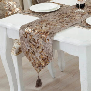 chemin de table beige taupe