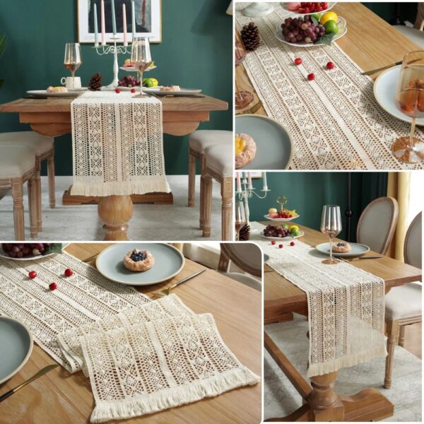 Chemin de table en macramé