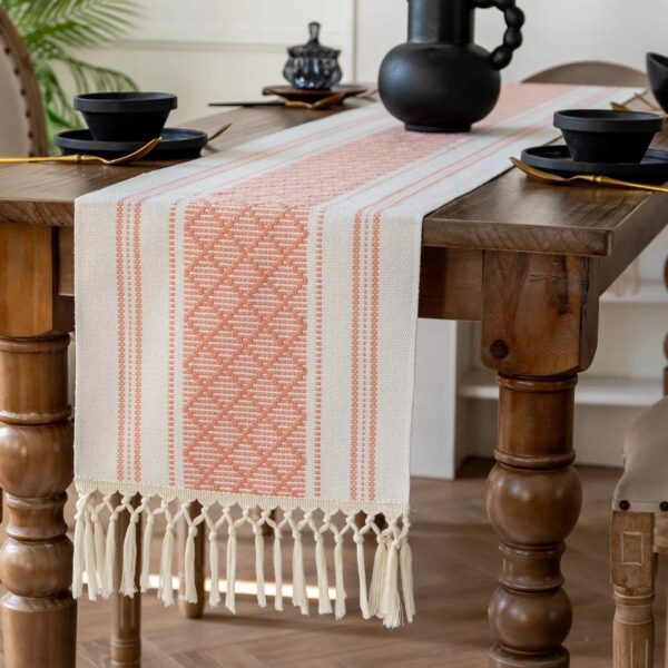 chemin de table bohème rose