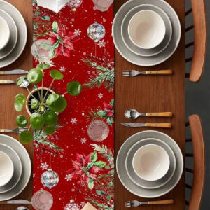 chemin de table boules de Noël