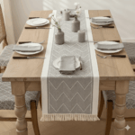 chemin de table avec franges