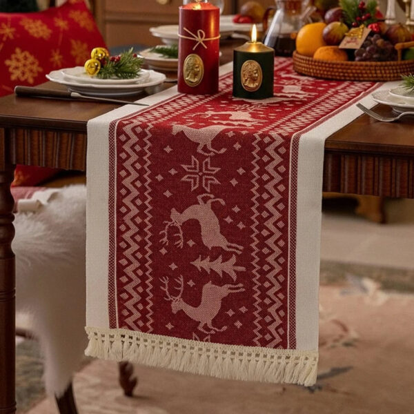 chemin de table de Noël motif renne