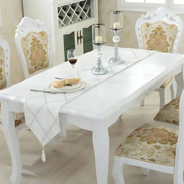 chemin de table blanc mariage