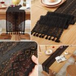 chemin de table dentelle noir