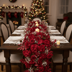 Chemin de Table Noël rouge