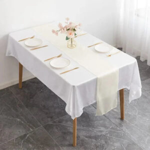 Chemin de Table en Satin Crème