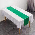 chemin de table satin vert