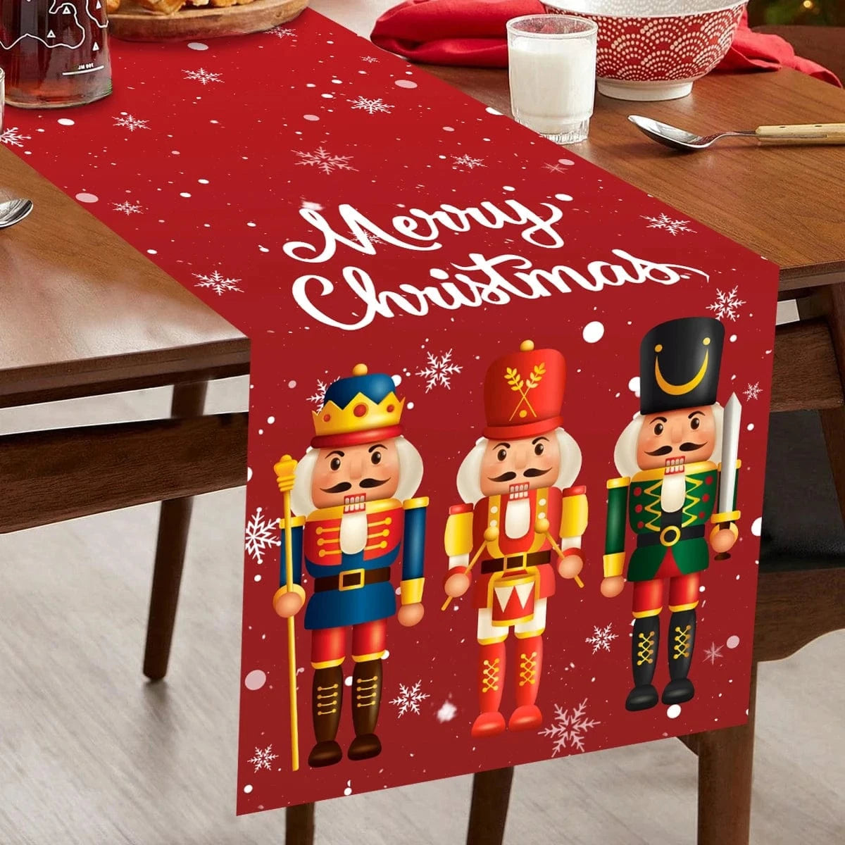 Design Festif Chemin de Table Rouge