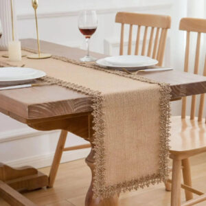 chemin de table jute vintage