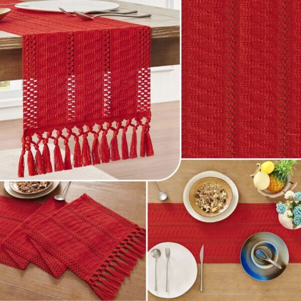 deco-chemin de table rouge