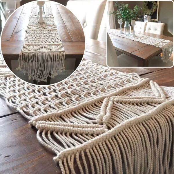 chemin de table macramé bohème