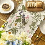 Décoration table motif fleurs