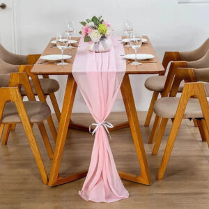 chemin de table rose féminin