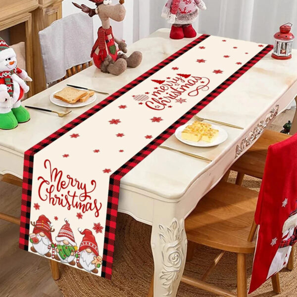 Chemin de table Noël Blanc