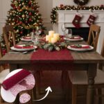 Chemin de table organza rouge