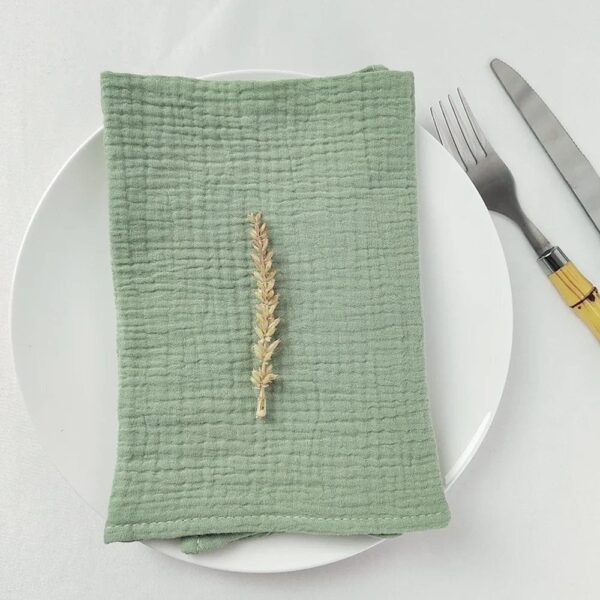 Serviette de Table Gaufré Vert d'Eau