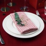 serviettes rayées bistro