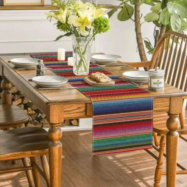 chemin de table mexicain multicolore