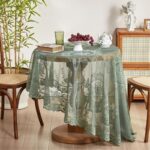 nappe dentelle verte vintage
