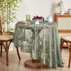 nappe dentelle verte vintage