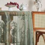 nappe florale verte