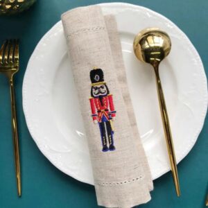 Serviette de Table Soldat Casse-Noisette Brodé