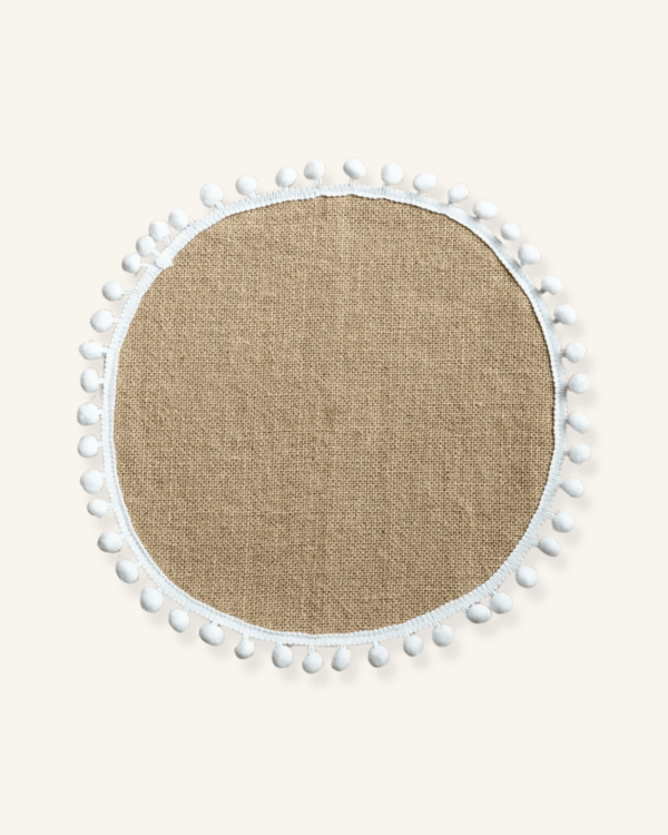 set de table rond en jute