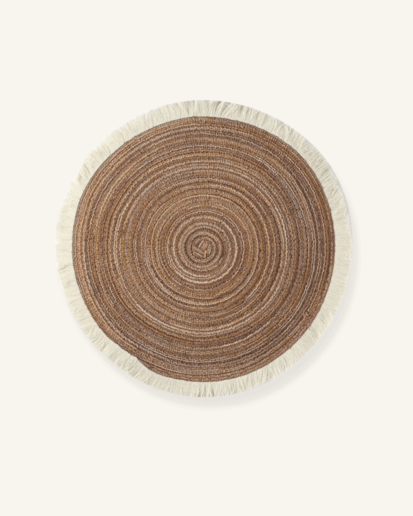 set de table rond tressé