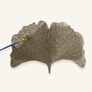 set de table feuille ginkgo doré