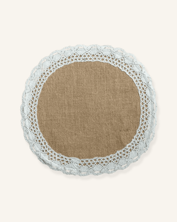 set de table rond en jute