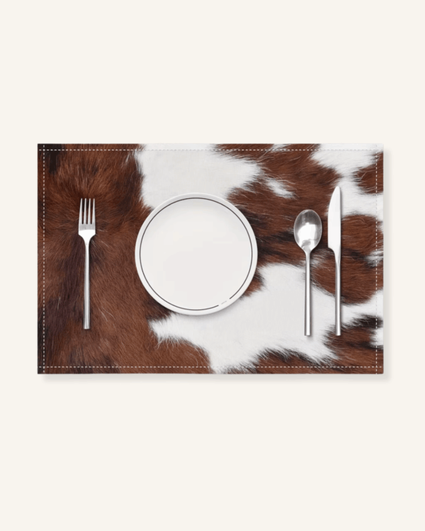 set de table lin imprimé