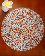 set de table motif corail