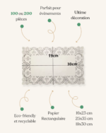 lot de 100 napperons dentelle