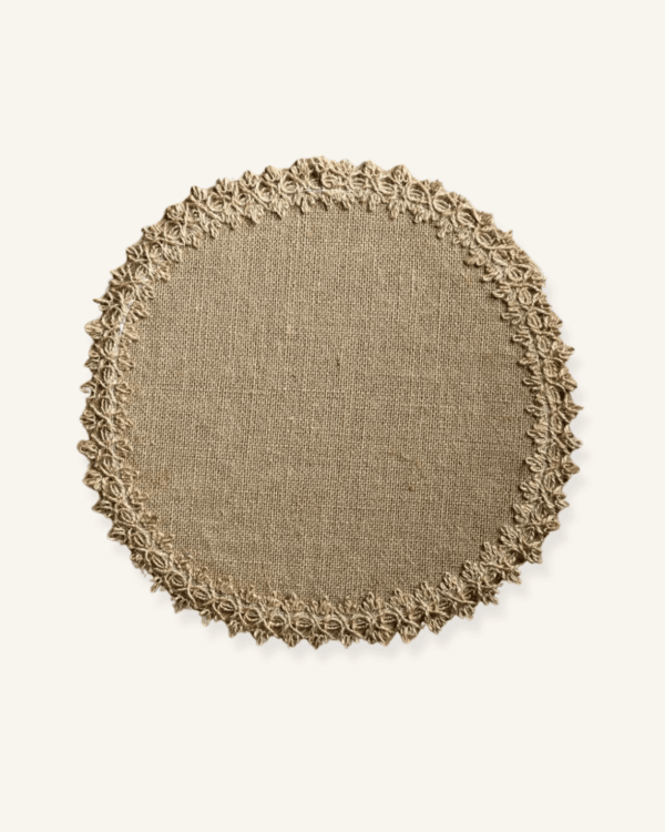 set de table rond jute naturel