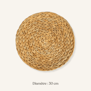 set de table rond osier spirale