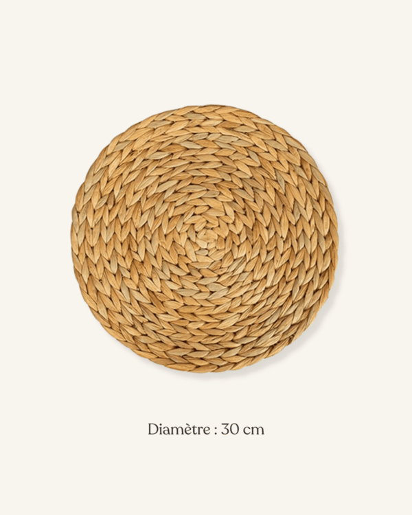 set de table rond osier spirale