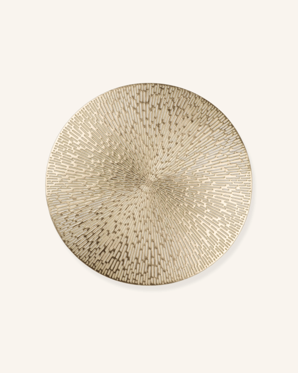 set de table rond rayonnant