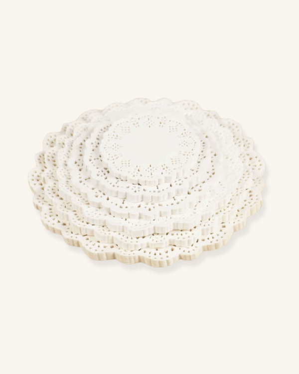 napperon papier dentelle rond blanc