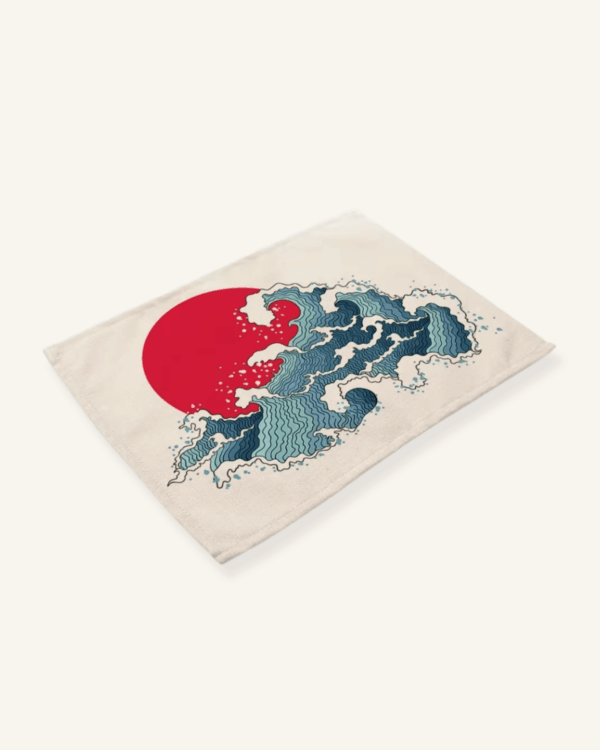 set de table japonais vague